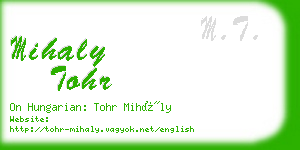 mihaly tohr business card